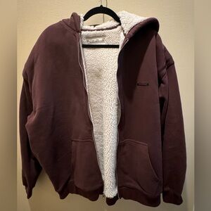 Abercrombie Sherpa Zip up Jacket (big and cozy!)